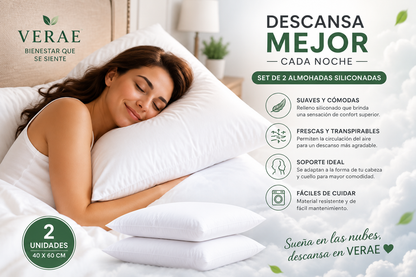 SET DE 2 ALMOHADAS SILICONADAS 40X60 VERAE
